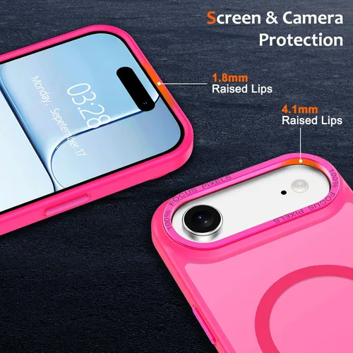 Vista 161 de Anuck - Funda magnética para iPhone 11 compatible con MagSafe, carcasa trasera mate translúcida dura, borde de TPU, delgada, resistente a impactos