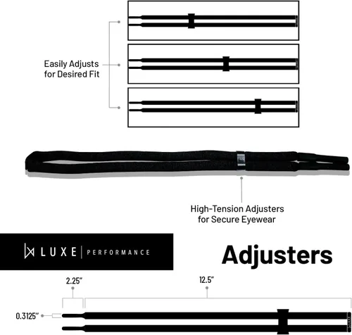 Vista 5 de Retenedor flotante ajustable para gafas, correa de gafas de sol ligera y duradera, cordón flotante, correa para gafas Negro