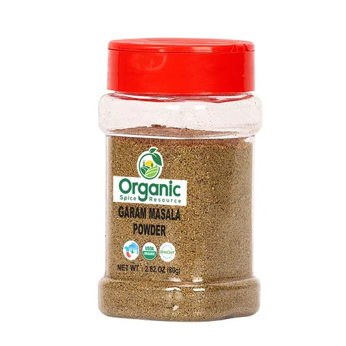 Vista 5 de Garam Masala Orgánico 2.82 oz (80g) Aprobado por USDA Orgánico Vegano Sin OMG, mezcla totalmente natural - 100% crudo de la India, por