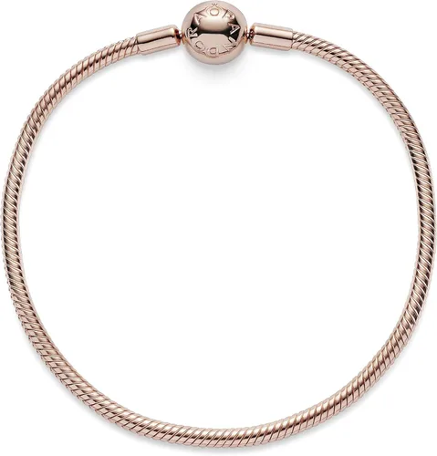 Vista 3 de Pandora - Brazalete de serpiente, brazalete con dijes, joyería Smooth Moments