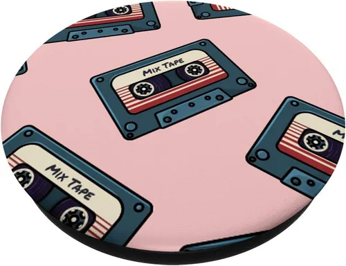 Vista 2 de Mix Tape Cassette 70's 80's Retro Design - PopSockets Grip and Stand for Phones and Tablets