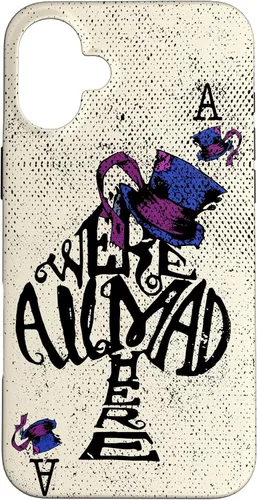 Vista 23 de iPhone 16 We're All Mad Here - Funda de Alicia en el País de las Maravillas