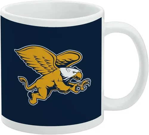 Vista 103 de Taza de cerámica con el logotipo principal de la Universidad Rider, taza de regalo novedosa para café, té y bebidas calientes, 11oz, blanca
