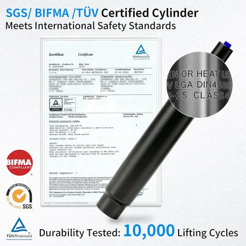 Vista 6 de MySit Cilindro de Elevación de Gas de Repuesto para Silla de Oficina con Carrera de 2.2", Resistente 450 libras, Varilla de Resorte de Gas Más