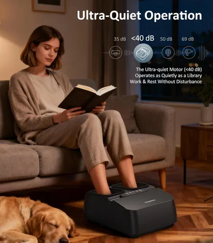 Vista 6 de MOUNTRAX Máquina Masajeador de Pies con Calor, Masajeador de Pies para Fascitis Plantar, Dolor de Neuropatía, Masajeador de Pies Shiatsu con Control