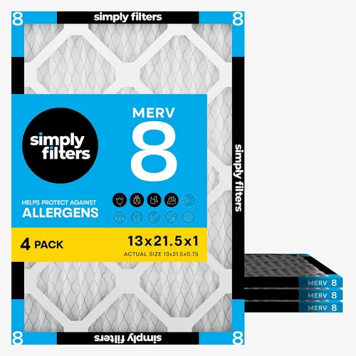 Vista 32 de Simply Filtro de aire de 10 x 20 x 1, Merv 8, MPR 600, paquete de 4, filtro de aire de horno para HVAC (tamaño real: 9.75 x 19.75 x 0.75 pulgadas)