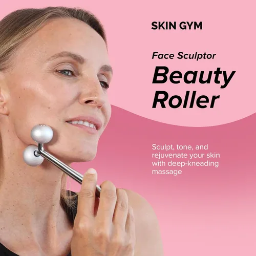 Vista 2 de Skin Gym Rodillo de belleza para escultor facial, rodillo facial para arrugas y levantamiento, herramienta de masajeador facial antienvejecimiento