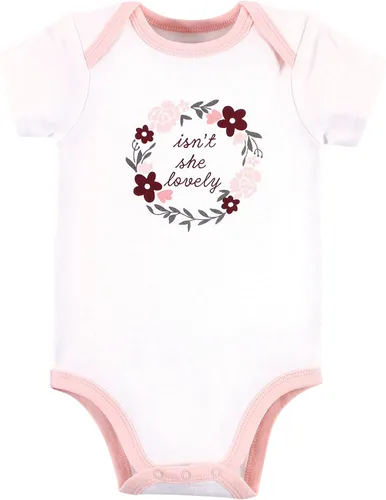 Vista 446 de Hudson Baby baby-girls Cotton Bodysuits 3-pack