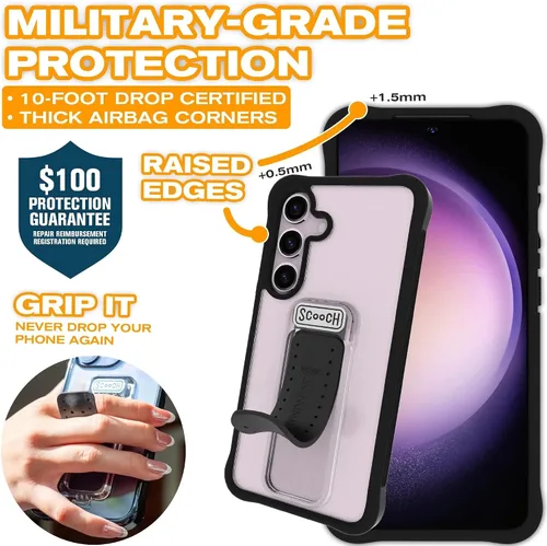 Vista 40 de Scooch Wingman - Funda con función atril para Samsung Galaxy S9 [protección contra caídas de 10 pies] [soporte bidireccional] funda protectora a