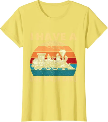 Vista 33 de Camiseta con texto en inglés "I Have A One Track Mind - Trainspotter Model Train Railroad, Negro, S