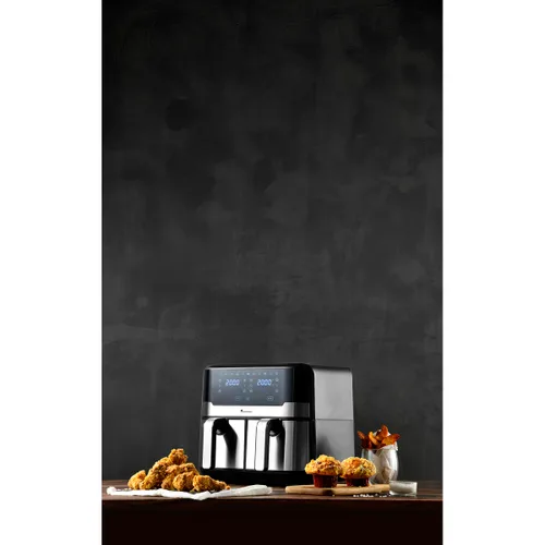 Vista 5 de Freidora de Aire Masterpro Rocket Duo 900 2400 W 9 L Negro