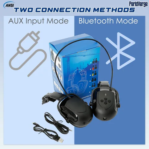 Vista 9 de Orejeras para casco duro, orejeras para reducción de ruido para accesorios de casco duro, protección auditiva de construcción para adultos