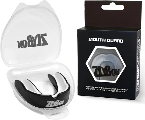 Vista 5 de Protector bucal deportivo de doble capa para adultos y jóvenes con funda, protección dental para boxeo, fútbol, artes marciales mixtas, hockey