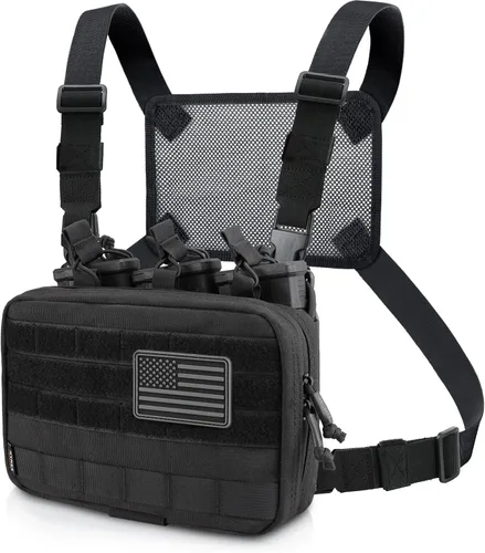 Vista 10 de WYNEX Bolsa Táctica para Administración de Cargadores, Bolsa de Herramientas Utilitaria Molle, Organizador Médico EMT con Sistema Triple Apilable