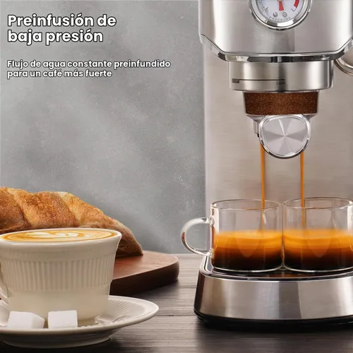 Vista 7 de Gevi Máquina de café expreso comercial compacta de 20 barras para el hogar