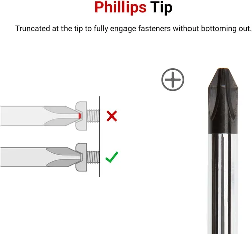 Vista 5 de TEKTON #2 Phillips - Destornillador de hoja de óxido negro de alto par 26673 Fabricado en Estados Unidos