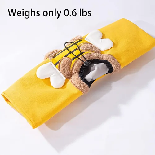 Vista 8 de Bolso de hombro de lona para mascotas, lindo transportador de gatos con forma de abeja, tamaño S, portátil para gatitos y cachorros, transportadores