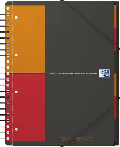 Vista 14 de OXFORD 100104329 Activebook International A4 + a cuadros con índice indexable y bolsillo para documentos, bloque de cuaderno en espiral gris, una