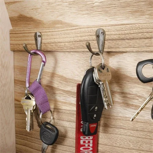 Vista 2 de OS - Organizador de pared de madera para muebles de hogar y oficina, color natural envejecido