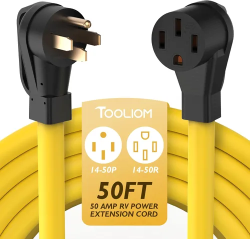 Vista 10 de TOOLIOM Cable de alimentación RV de 30 amperios de 25 pies, cable de extensión NEMA TT-30P a TT-30R RV, cable de extensión de alimentación STW 10/3