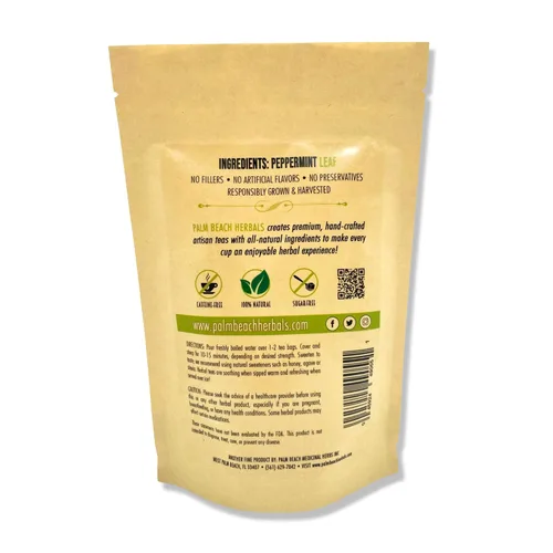 Vista 2 de Té de menta - Serie de té de hierbas puro de Palm Beach Herbals (30 bolsas de té) 100% natural