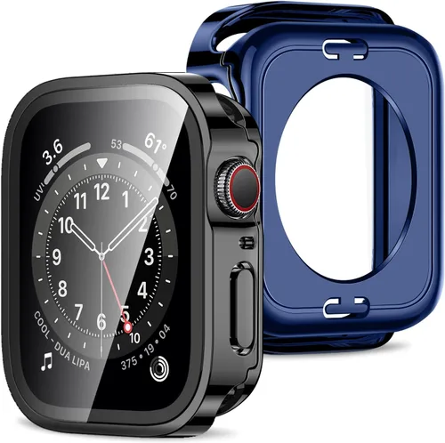 Vista 30 de Amizee 2 en 1 Estuche [Paquete de 2] Compatible con Apple Watch SE 3/2/1 Series 6/5/4 40mm con Protector de Pantalla Integrado, Cubierta Protectora