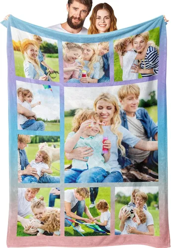 Vista 16 de Manta personalizada con fotos, regalos para mujeres, amantes, amigas, regalos con imagen, manta de franela, Navidad, aniversario, cumpleaños, boda