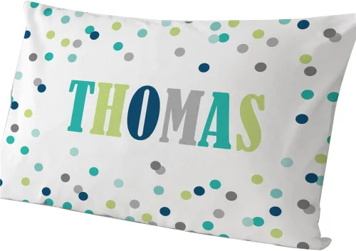 Vista 4 de GiftsForYouNow Funda de almohada personalizada con lunares, niña
