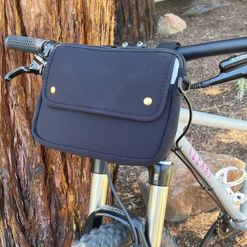 Vista 6 de allydrew Bolsa impermeable para bicicleta, bolsa de almacenamiento para manillar de ciclismo para herramientas y accesorios