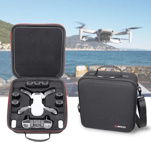 Vista 5 de RLSOCO Estuche de viaje para DJI Mini 4K/Mini 2/2 SE Fly More Combo – Se adapta a accesorios combinados: mando a distancia, baterías* 3, cubo
