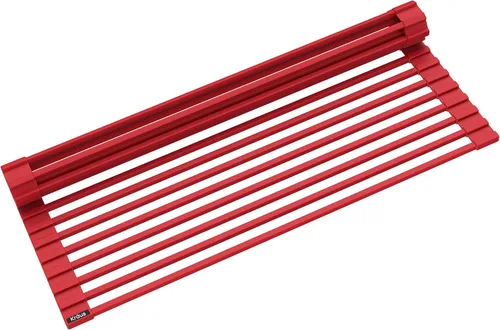 Vista 13 de Kraus Multiusos Escurreplatos Enrollable para Fregadero con Colador y Esterilla en Aqua, KRM-11AQ