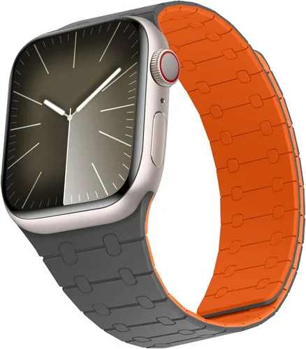 Vista 22 de Compatible con correa de Apple Watch de 49mm 46mm 45mm 44mm 42mm 41mm 40mm 38mm, correa de bucle magnético ajustable de silicona para iWatch Ultra