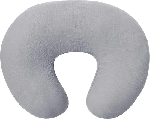 Vista 10 de Owlowla Funda de almohada de muselina para lactancia, funda de algodón suave para almohada de lactancia materna para bebé niño y niña (azul bebé)