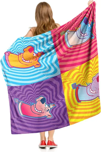 Vista 2 de Northwest Scooby Doo - Manta de seda táctil, 50 x 60 pulgadas, diseño geométrico