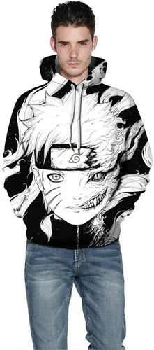 Vista 4 de BAIMORE Sudadera con capucha de anime japonés con estampado digital 3D