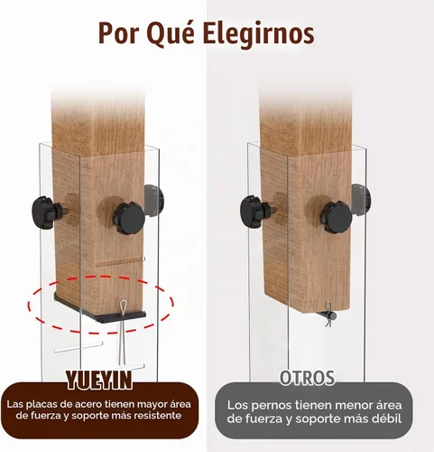 Vista 5 de Extensores de cama resistentes para dormitorio, aumenta el espacio de almacenamiento debajo de la cama, se adapta a patas de cama de 1.5 a 2.2
