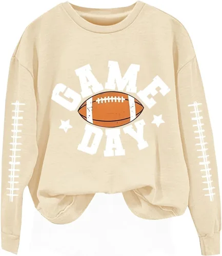 Vista 4 de Women's Oversized Sweatshirt, Long Sleeve Sweatshirts Crewneck Printed Pullover Tops, S-3XL