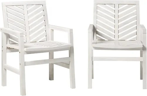 Vista 9 de Walker Edison Furniture Company - Mesa auxiliar rectangular para terraza al aire libre, madera de Chevron para todo tipo de clima