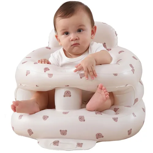 Vista 12 de AGITVPS Asiento de bebé inflable mejorado con bandeja para bebés de 3 a 36 meses, asiento de bumbo con bomba de aire integrada con bandeja, silla