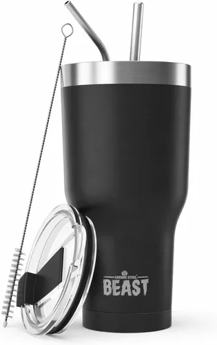 Vista 31 de Beast Vaso de 10 oz de Acero Inoxidable con Aislamiento al Vacío para Café y Hielo de Doble Pared Termo de Viaje (Blanco Ártico)