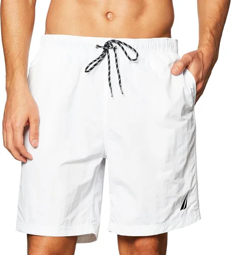 Vista 2 de Nautica Traje de baño para hombre, de secado rápido, con logotipo clásico