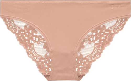 Vista 5 de Jessica Simpson Ropa interior para mujer, paquete de 3 bragas de bikini de encaje de microfibra (S-XL)