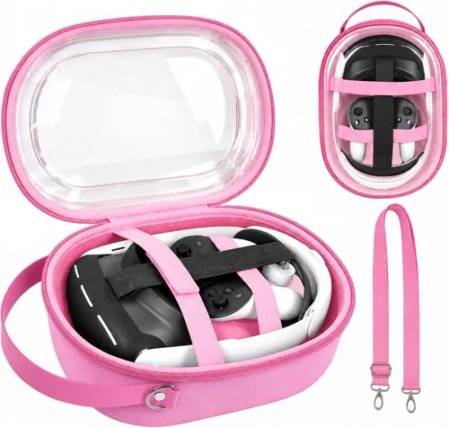 Vista 15 de Comecase - Funda rígida para auriculares Meta Quest 3S/3/Quest 2, color negro Pre-Cut Foam Fits Without Trimming, Stores Headset, Controllers and