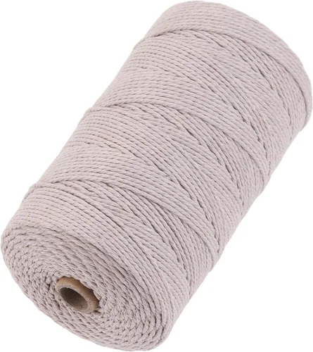 Vista 86 de Cuerda de macramé de 2 mm x 349 metros de cuerda de algodón natural para macramé, cuerda de macramé de color, cuerda de algodón suave, suministros