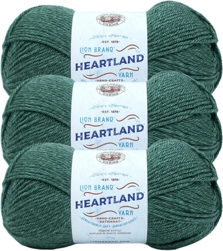 Vista 31 de Lion Brand Yarn Heartland Yarn, Hilo de Peso Medio para Tejer, Ganchillo y Manualidades, 1 Paquete, Great Smoky Mountains Grandes Montañas Humeantes