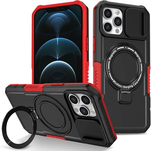 Vista 115 de Funda magnética para iPhone 11, soporte de anillo con ventana corrediza, funda protectora mate a prueba de golpes para iPhone 11 6.1, fundas