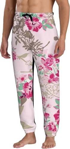 Vista 2 de Jutdopt Men Leaves Flowers Feathers Sweatpants Joggers Sweatpants Baggy Jogger Pants with Pocket for Men