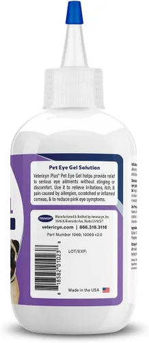 Vista 5 de Vetericyn Plus Pet Eye Gel Alternativa de ungüento para ojos de perros y gatos para lubricar y aliviar irritaciones y abrasiones oculares, reducir
