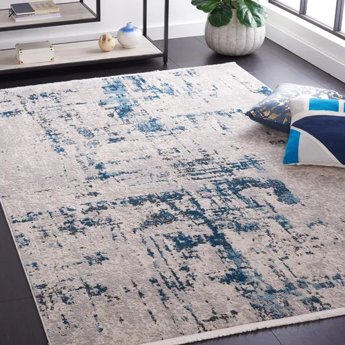 Vista 8 de SAFAVIEH Shivan Collection - Alfombra decorativa de 2 pies 2 pulgadas x 4 pies, gris y dorado, diseño abstracto moderno, no desprende pelusa
