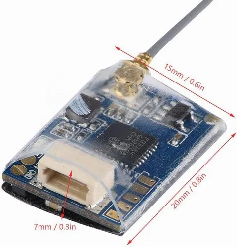 Vista 4 de Receptor RC, FS-A8S 2.4G 8CH Mini receptor w/PPM i-Bus SBUS salida para FS-i4 FS-i6 FS-i6S